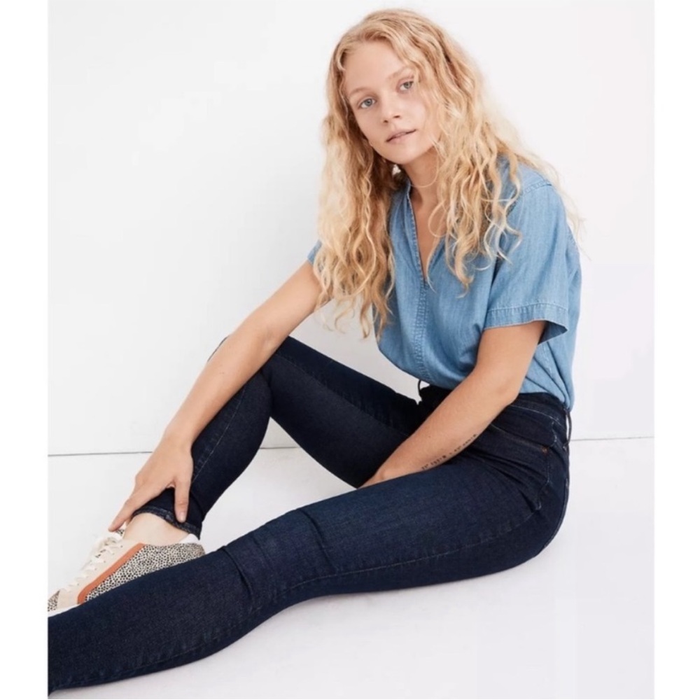 Madewell Curvy High Rise Skinny‎ Jeans Dark Wash Size 26 - Picture 4 of 9